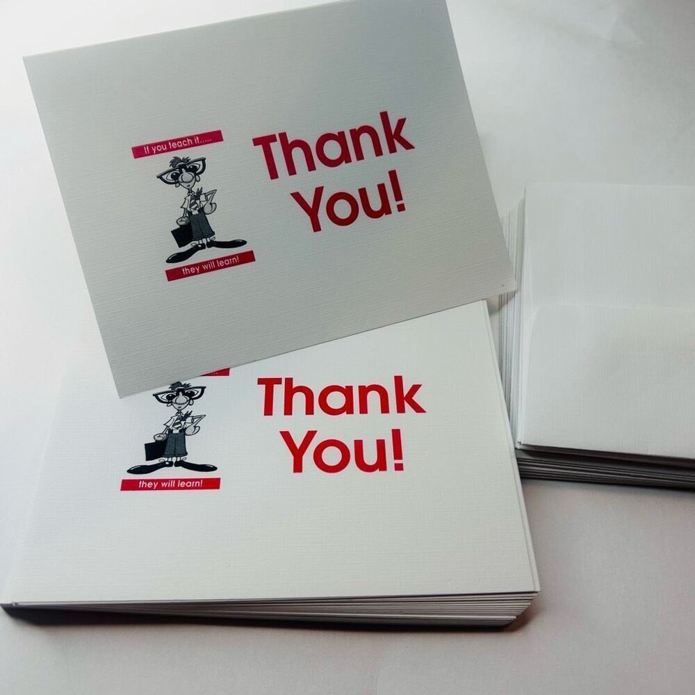 Thank you cards 5”x4” 36 cards 20 envelops